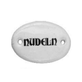 Porzellanschild Nudeln,  Art. 4546