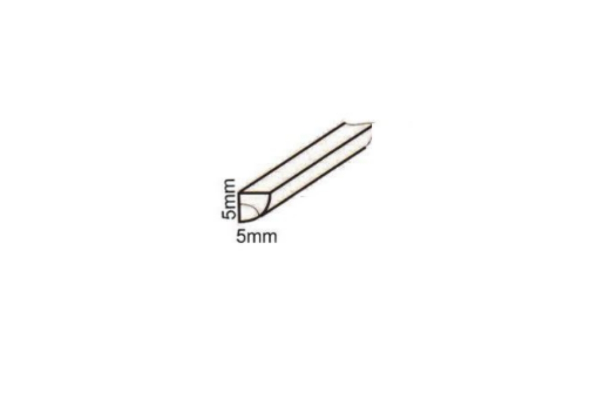 Leiste Viertelstab Kiefer / Erle ca. 5mm*5mm Kiefer