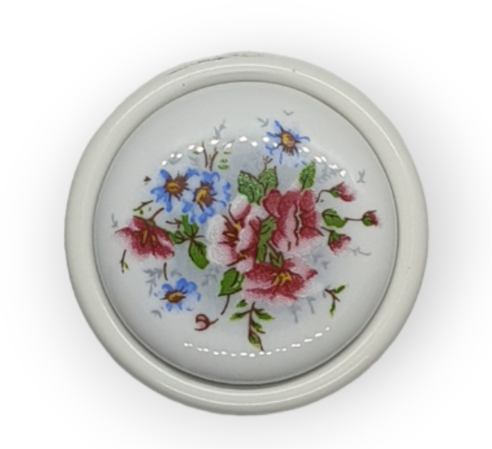 Möbelknopf mit Keramik-Dekor-Einlage ca. Ø34mm, Art.43334 - Bestell-Artikel!!!